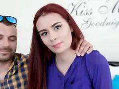 Redheaded Wife Scyley Jam Has Her Pussy Cum Filled While Cuckold Looks on