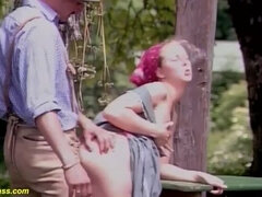 ブロンド, ドイツ人, アウトドア, 公共, 現実, レトロ, 剃毛, 禁句