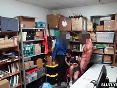 Coulisses, Sucer une bite, Hard, Hd, Léchez, Police, Adolescente, Plan cul à trois