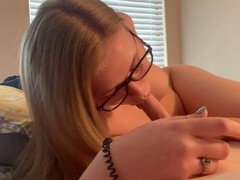 Glasses-wearing high school cutie Megan Taylor makes me cum too fast