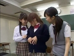 Mamada, Loco, Corridas, Grupo, Japonés, Adolescente, Puta