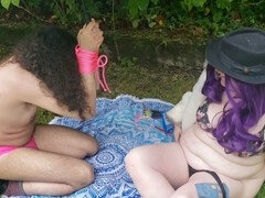 Outdoors, water bondage, bondage & discipline