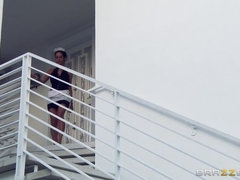 Schwarz, Blasen, Hausmädchen, Milf, Pov, Realität, Titten, Uniform