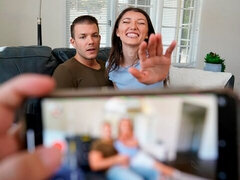 フェラチオ, 茶髪の, 口内発射, チン, キス, なめる, ティーン, オッパイの