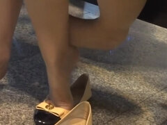 Another Candid Asian Feet Legs Shoeplay