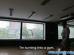 Ava Dalush fucks in a new gym for cash and gets a cumshot