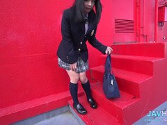 Enthousiasteling, Aziatisch, Hd, Japaans, Schoolmeisje, Tiener