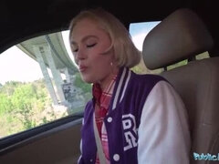 Blondine, Schwanz, Hundestellung, Europäisch, Hardcore, Natürlich, Im freien, Pov