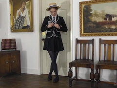 茶髪の, 大学生, フェティッシュ, 眼鏡, 穴開きパンティ, オマンコ, ストリッピング, ティーン