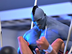 Superhero Twink Gets Double Penetrated By 2 Monster Cocks
