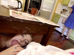 Grosse titten, Blondine, Blasen, Tochter, Schwanz, Zierlich, Jungendliche (18+), Titten
