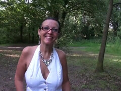 Braunhaarige, Hd, Reif, Milf, Im freien, Öffentlich