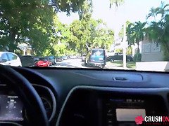 Angelica cruz gave her daddy blowjob after sch.