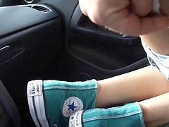 素人, 車, アウトドア, 小柄, 娼婦, ストッキング, ヤリマンの