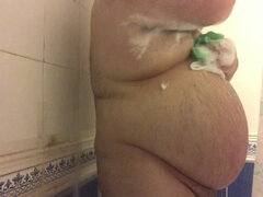 Dirty Bear Gets a Sensual Cleaning Session in the Bathroom