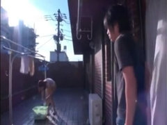 アナル, アジア人, デカパイ, フェラチオ, チン, 女, 手コキする, 日本人