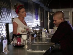 Blond, Hondjeshouding, Sperma in gezicht, Buiten, Kut duiken, Billekoek, Zuigen, Nat