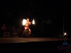 A nice Luau and morning sex with Riley.