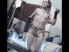 Amateur music video with gorgeous blonde Crystalblue_aura doing a sexy striptease to my new song