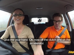 Horny Learner Needs Big Penis To Relax Fake Driving School