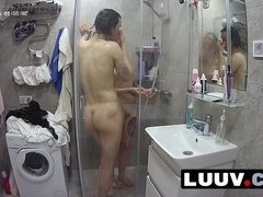 Hot Tattooed Teen Alice Fucks Boyfriend in Shower - Live Webcam Voyeur