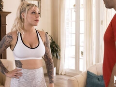 デカ尻, デカチン, ブロンド, 巨乳な, バック, 淫乱熟女, 母, ペニス