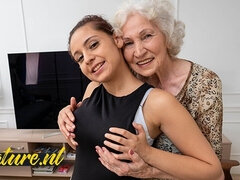 Hairy Granny Norma Is Having A Lot Of Fun With Big Tits Teen Sheryl Collins
