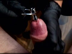 Spermaladung, Extrem, Handschuhe, Einschiebung, Latex, Herrin, Orgasmus, Penis