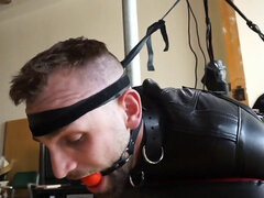 Ball-gagged sissy is fingered by a dirty mistress Elise Graves