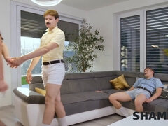 Watch as sixty-year-old asha Heart gets humiliated in Shame4K with a hot brunette in stockings