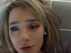 Blonde, Blowjob, Girlfriend, Handjob, Oil, Pussy, Swallow, Tits