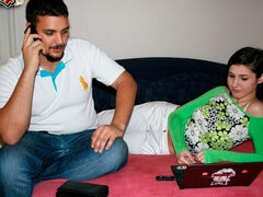 Blasen, Braunhaarige, Vollbusig, Gehörnter ehemann, Hundestellung, Fetisch, Jungendliche (18+), Titten