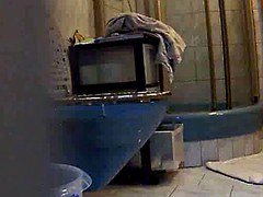 Blondine, Milf, Dusche, Spanner