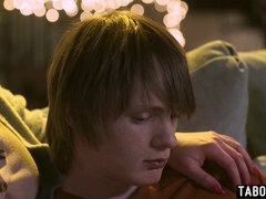 Blonde MILF stepmother Spencer Scott with big boobs is growing worried that her darling stepson isnt developing into the man he should So she finds a 