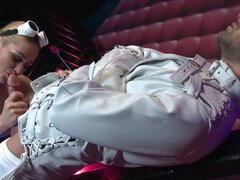 Anal, Bdsm, Bondage, Brunette, Dildo, Heels, Latex, Tattoo