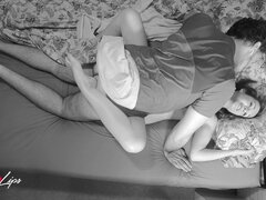 Grote kont, Gevangen, Europees, Vrouw, Masturbatie, Orgasme, Tieten likken