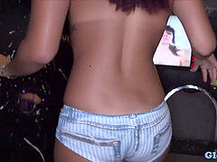 Blowjob, Brunette, Gloryhole, Redhead