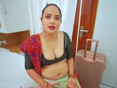 Desi stepmom Pinki Cute shares bed with stepson, fucks his big cock in doggy style when husband fails her - full Hindi audio