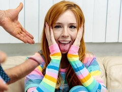 18, お尻, デカチン, フェラチオ, 赤毛, ガリガリ, ティーン, オッパイの