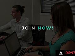 Anal, Cul, Gros seins, Sucer une bite, Poilue, Hard, Bureau, Nénés