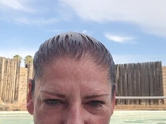 Swimming & Smoking Naughty American Milff