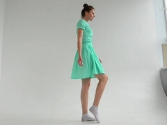 茶髪の, 女, 軟体, Hd, 裸, 一人, ティーン, オッパイの