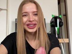 Braces blowjob, teen russian, only blowjob