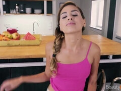 A thin beauty and a naughty beasty cock get naughty in Teen MegaWorld - Beauty4k