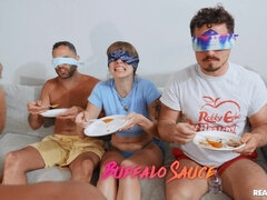 Estilo perrito, Vestido, Grupo, Interracial, Besar, Latina, Piscina, Nalgadas