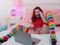 Lacy Lennon bribes her stepbrother to do a live sex show