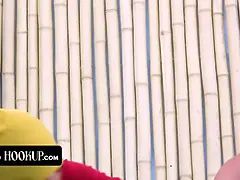 Hijab hookup - adorable arab beauty leaves her trainer to stretch her and work on her climaxes