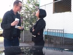 Street hooker is getting fucked by two kinky cops