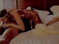 I transform into a 1920s flapper and give head to a black guy starring Cali Clover