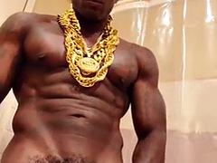 Noire, Noir ébène, Hard, Bite énorme, Monstre, Actrice du porno, Solo, Tatouage